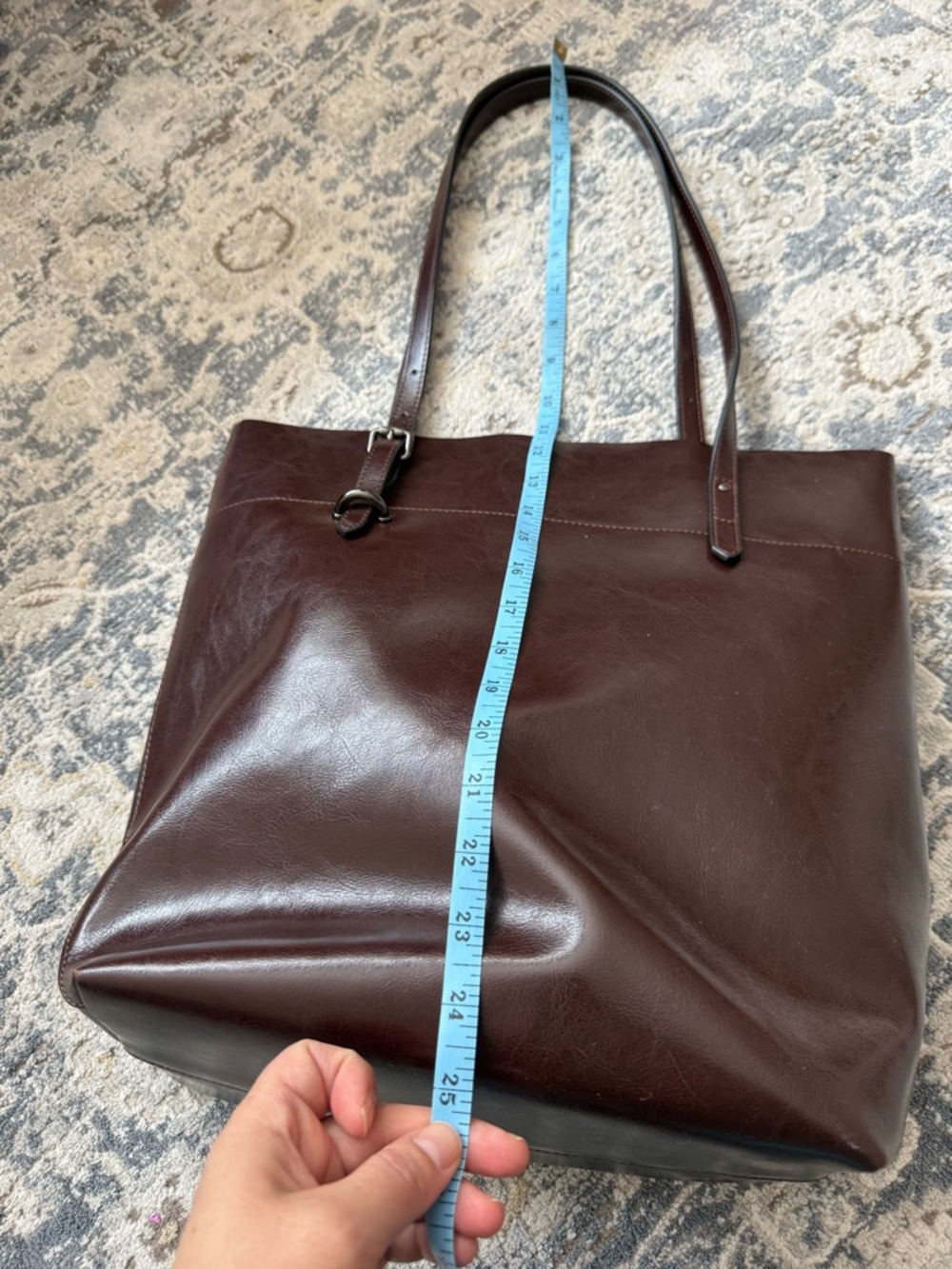 SZONE Leather Tote - Chocolate Brown - Picture 12 of 14